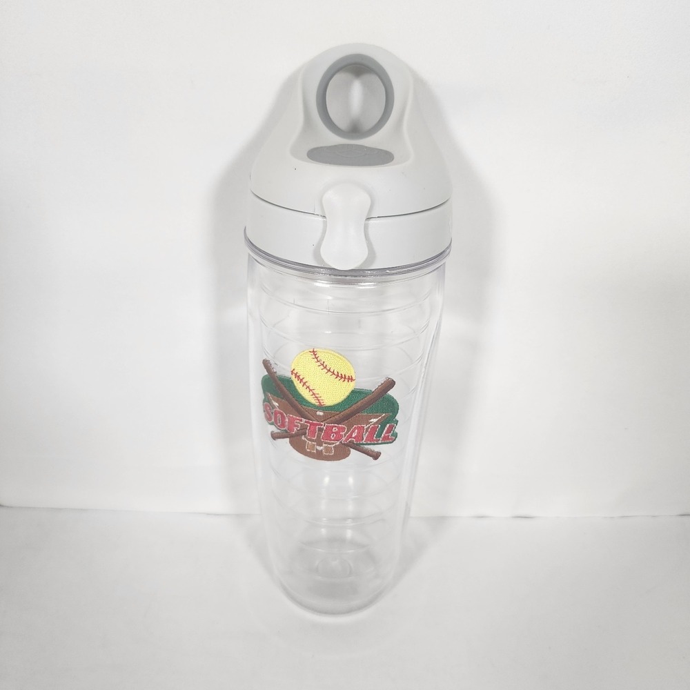 Tervis 24 Oz Softball Insulated Water Bottle Flip Lid Tumbler Cup